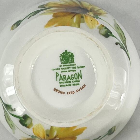 Paragon Brown Eyed Susan Creamer & Sugar Bowl Set Fine Bone China England Floral - Picture 8 of 16